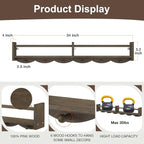34Inch Nursery Bookshelves, Wall Floating Shelf Kids Coat Rack - Image 3