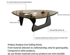 EASYSOUL Modern Glass Coffee Table, 32.68" D x 22.44" W x 15.75" H, Abstract - Image 7