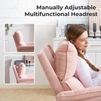 Oversized Recliner Chair, Chenille Glider Rocking Nursery Chair - Image 7