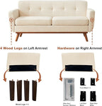 Kingfun 65.2" W Loveseat Sofa, Mid Century Modern Decor Love Seat Couches - Image 5