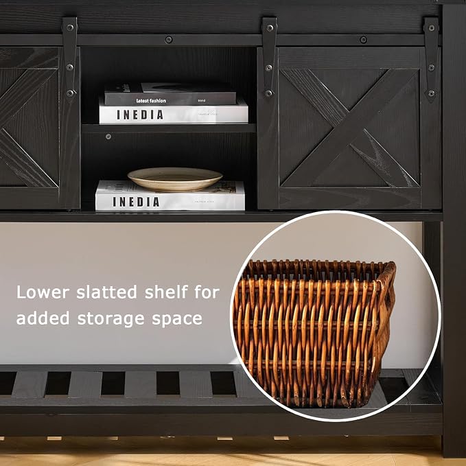 Black Farmhouse Entryway Table, Rustic Hallway Table - Image 5