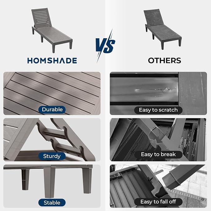 HOMSHADE Chaise Lounge Chair Outdoor - Image 8