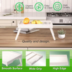 Fibogollo 4 Pack Bamboo Bed Tray Table - Image 4