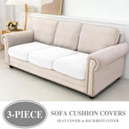 LA MEACK Couch Cushion Covers Seat Cushion Cover Stretch Couch Cover Separate - Image 2
