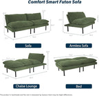 Ribilake 70" Futon Sofa Bed, 4 in 1 Multi-Function Couch Sleeper - Image 3
