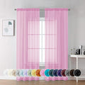 Chyhomenyc Pink Sheer Curtains 72 Inch Length 2 Panels, Light Filtering Soft by Chyhomenyc