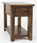 Jofran Artisan's Craft Farmhouse Solid Acacia Chairside End Table, Dakota Oak by Jofran+Inc.