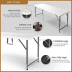 5.5 Feet ADJUSTABLE Foldable Table - Image 4