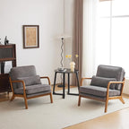 Karl home Mid-Century Modern Accent Chair, Living Room Chairs - Image 7