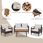 VilroCaz 4-Piece Outdoor Patio Sofa Seating Set - Image 4