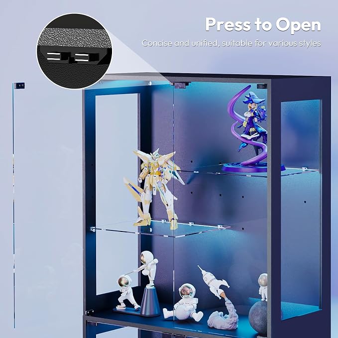 Lamtor 69-inch Glass Display Cabinet – Curio Cabinet - Image 6