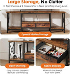 DUMOS 63” TV Stand with Power Outlets, Entertainment Center - Image 5