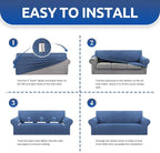Stretch Couch Covers for Sofa, 3 Cushion Couch Slipcover, Riverside | 1-Piece - Image 7