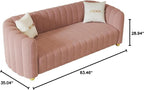 KEAI 83.46" Velvet Couch for Living Room Large Modern Sofa - Image 2