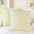 CaliTime Decorative Couch Throw Pillow Covers 16 X 16 Inches Beige | Pack of 2 by CaliTime