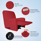 PureFit Stretc Recliner Chair Covers Fleece Soft Couch Covers - Image 3