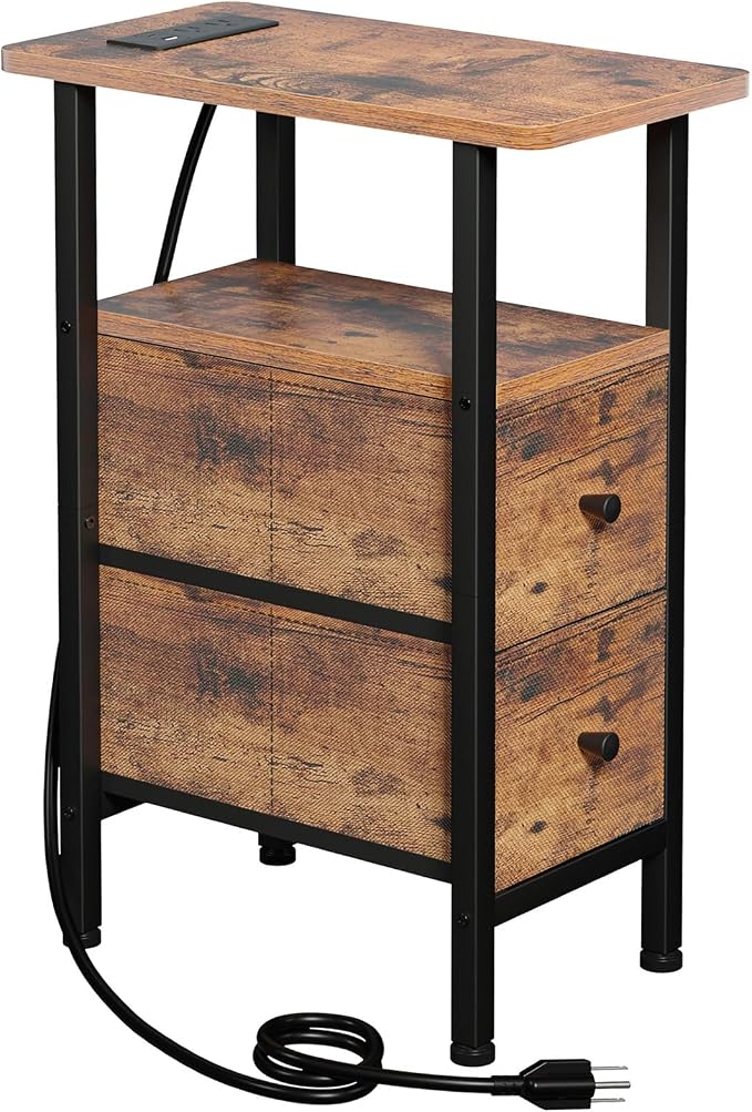 LOAKEKEL Narrow End Table Living Room by LOAKEKEL