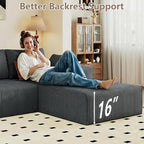 95" Cloud Sectional Couch U-Shaped Chaise - Image 5