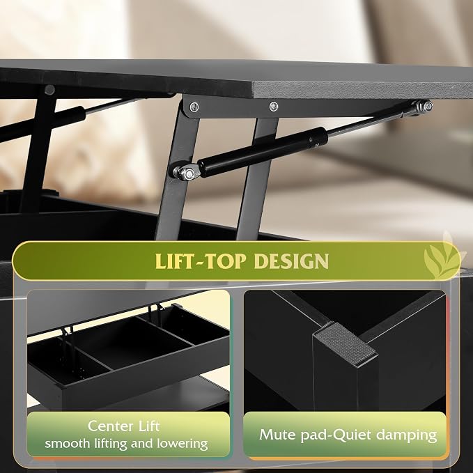 WLIVE Coffee Table, Lift Top Coffee Table - Image 5