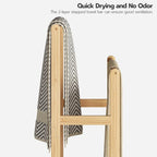 HOOBRO Freestanding Towel Rack for Bathroom, 2 Tier Decorative Bamboo Blanket - Image 7