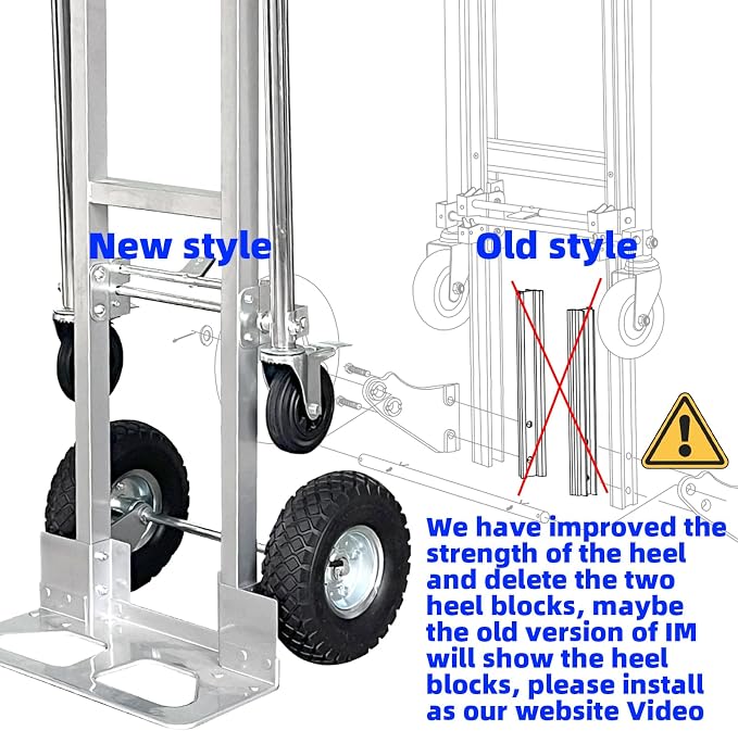 Silver Convertible Hand Truck Dolly Cart - Image 2