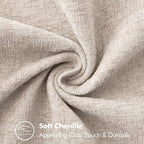 MIULEE Decorative Couch Throw Pillow Covers 18x18 Inch Taupe 2 Pack | Farmhouse - Image 3