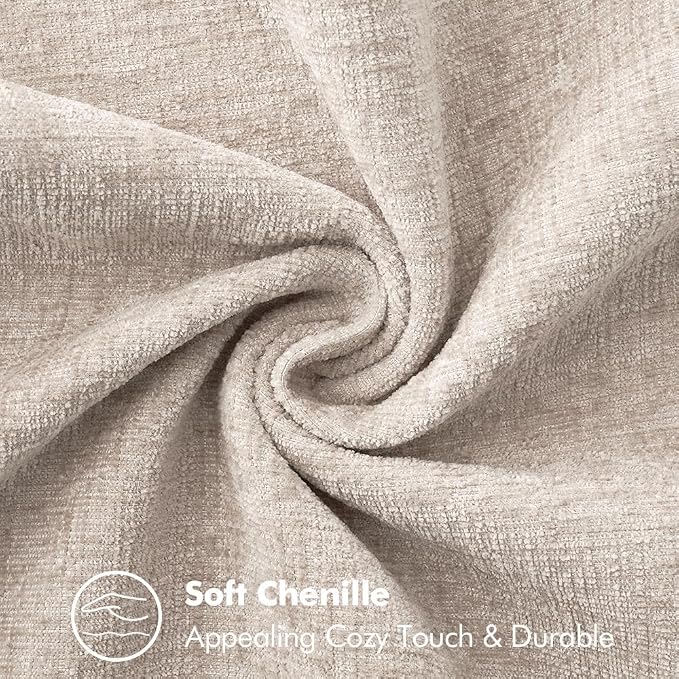 MIULEE Decorative Couch Throw Pillow Covers 18x18 Inch Taupe 2 Pack | Farmhouse - Image 3