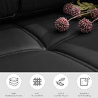 TYBOATLE Black Sectional Couches w/Side Pockets - Image 3