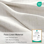 Linen Textured Total Blackout Curtains - Image 7