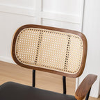 Rattan Dining Room Chairs Set of 2, Mid Century Modern Kitchen Side Chairs - Image 7