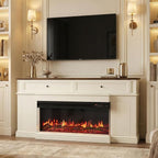 63" Farmhouse TV Stand with Fireplace - Image 9
