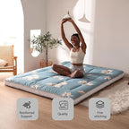 MAXYOYO Floral Printed Futon Mattress, Japanese Floor Mattress Quilted Mattress - Image 3