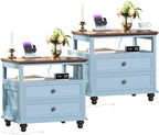 Joaxswe Farmhouse Nightstand Set of 2 by Joaxswe
