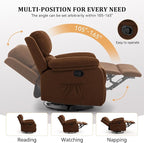 Korser Recliner Chair, 360 Swivel Rocker Chair - Image 4
