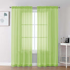 Chyhomenyc Lime Sheer Curtains 72 Inch Length 2 Panels, Light Filtering Soft by Chyhomenyc