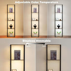 Corner Shelf with Lights, 5-Tier Display Shelf Curio Cabinet, 3 Color Dimmable - Image 4