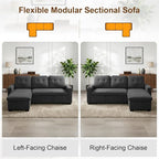 KCGKCG 82" L Shaped Sleeper Sofa Bed, Pull Out Couch Bed - Image 7