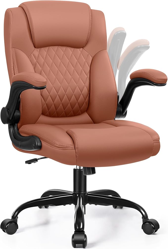 Leather Office Chair, PU Home Computer Desk Chairs by BrickAttic