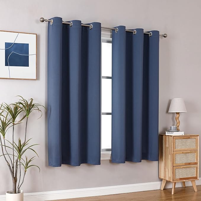 ChrisDowa Blackout Curtains for Bedroom and Living Room 48 Inches Long | 2 - Image 6