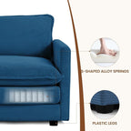 ROWHY Single Armchair with Ottoman, Modern Corduroy Cloud Couch with - Image 4