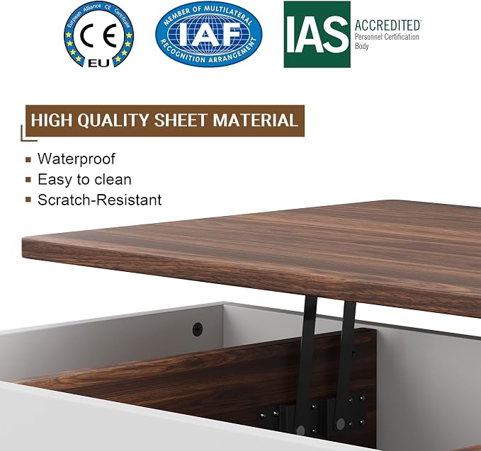 Shintenchi Coffee Table, Lift Top Coffee Table - Image 6