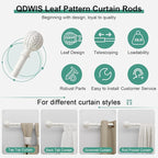 QDWIS 2 Pack Antique White Curtain Rods - Image 6