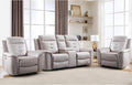 ANJ 3-Piece Faux Leather Power Recliner Sofa Set by ANJ