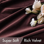 MIULEE Velvet Curtains 52x108 inches 2 Panels Ruby Wine Blackout Curtains | - Image 4