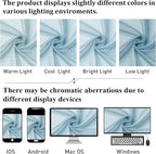 Solid Voile Sky Blue Sheer Curtains 63 Inch Length 2 Panels, Dual Rod Pockets - Image 7