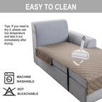 Genina L Shape Couch Cover, Sectional Couch Chaise Covers, Waterproof Washable - Image 6
