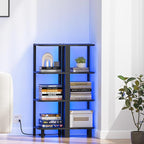 TUTOTAK Corner Shelf, 4-Tier Corner Bookshelf - Image 7