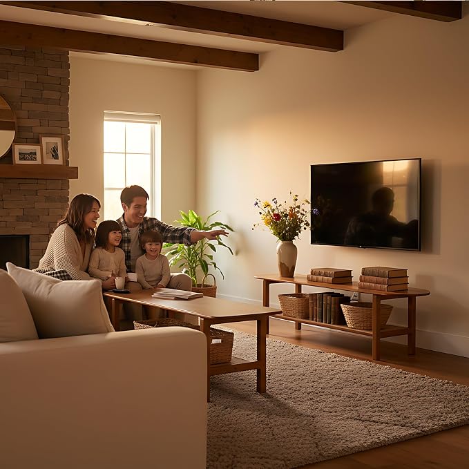Tiita TV Stand with Storage for TVs up to 65'', Bamboo TV Console Entertainment - Image 3