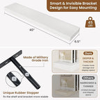fuqing Floating Shelves for Wall, Wall Mounted Wood Floating Shelf - Image 3