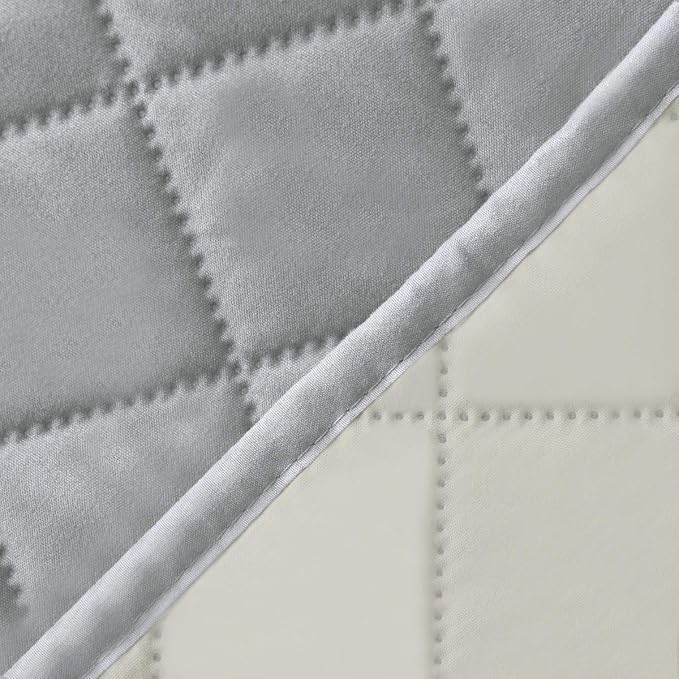 Easy-Going Reversible Couch Cover, 2 Cushion Sofa, Light Gray/Ivory | Loveseat - Image 6